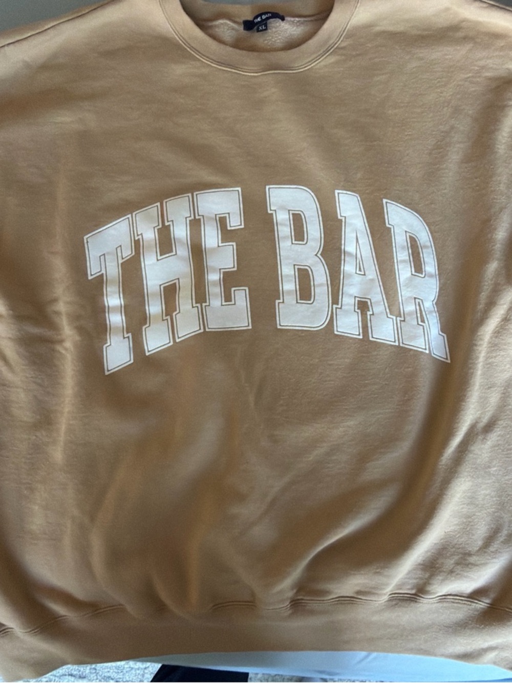 The Bar Camel Crewneck Sweatshirt with White Tag